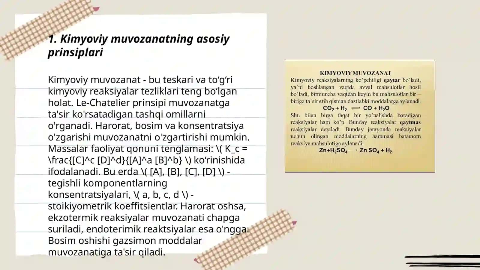 Kimyoviy muvozanatning termodinamikasi 3