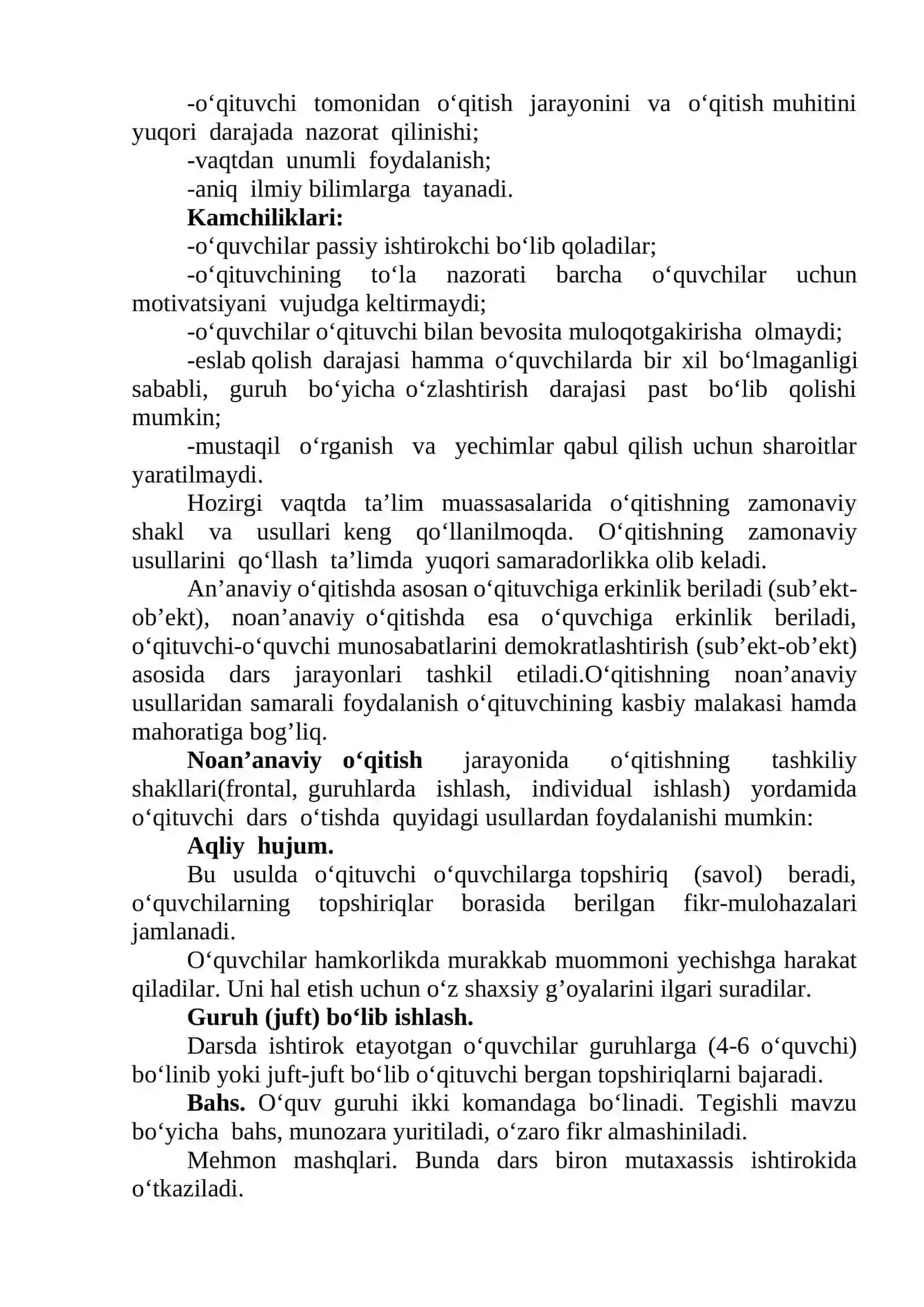 Ta’lim jarayonida an’anaviy va noan’anaviy ta’lim texnologiyalaridan foydalanish 3