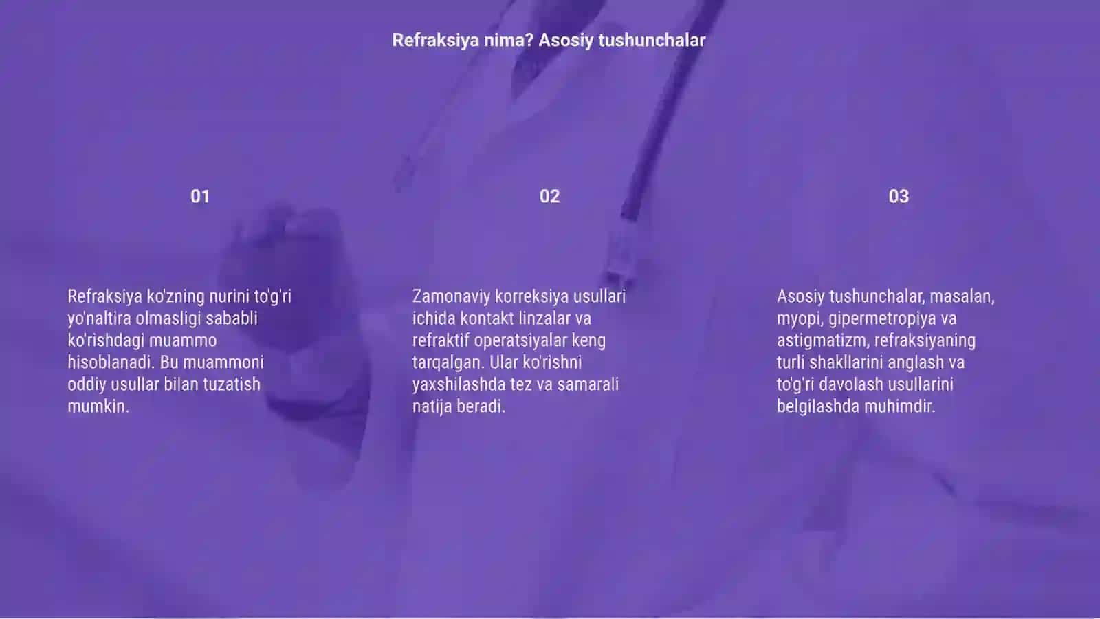 Refraksiyani zamonaviy korreksiya va davolash usullari 3