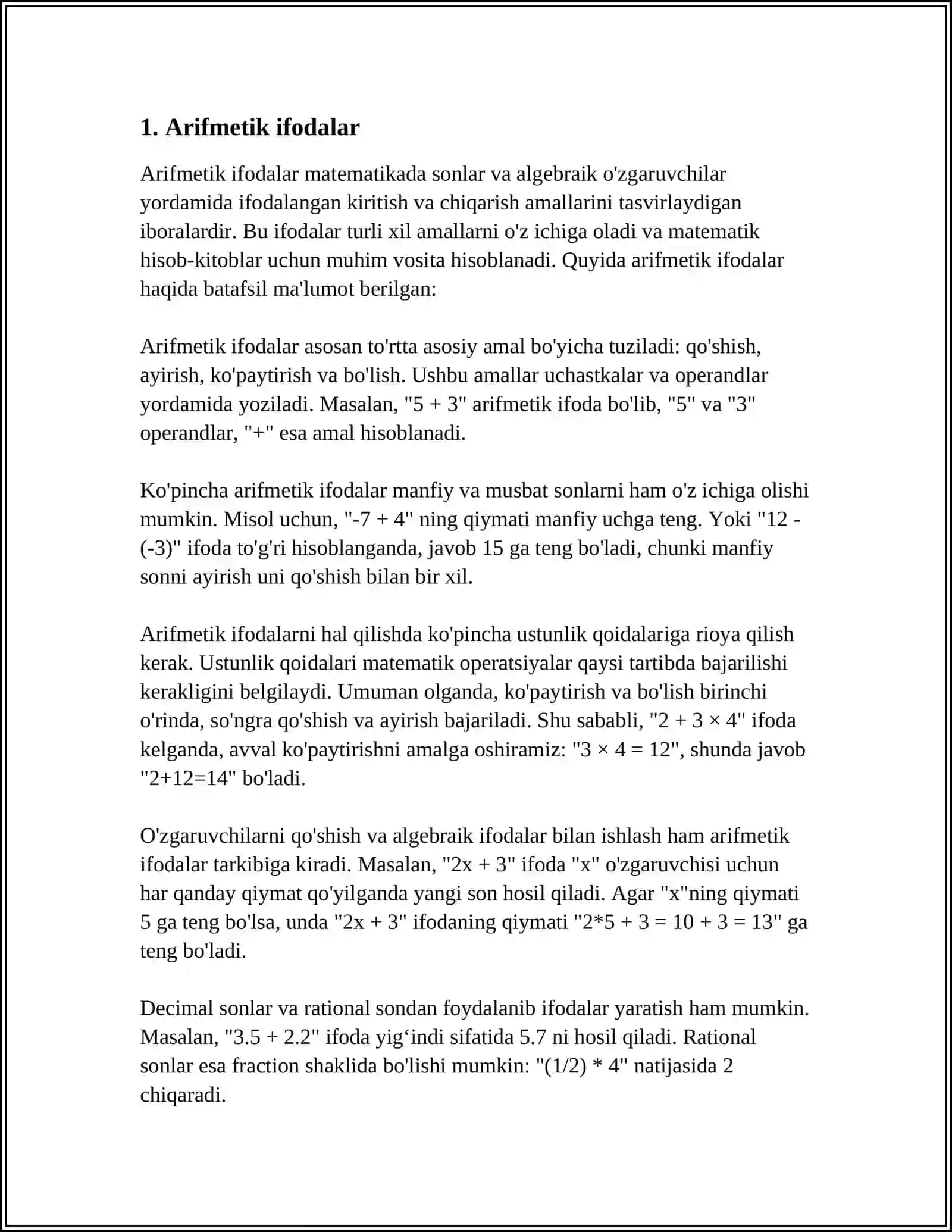 MATNLI MASALALAR 3