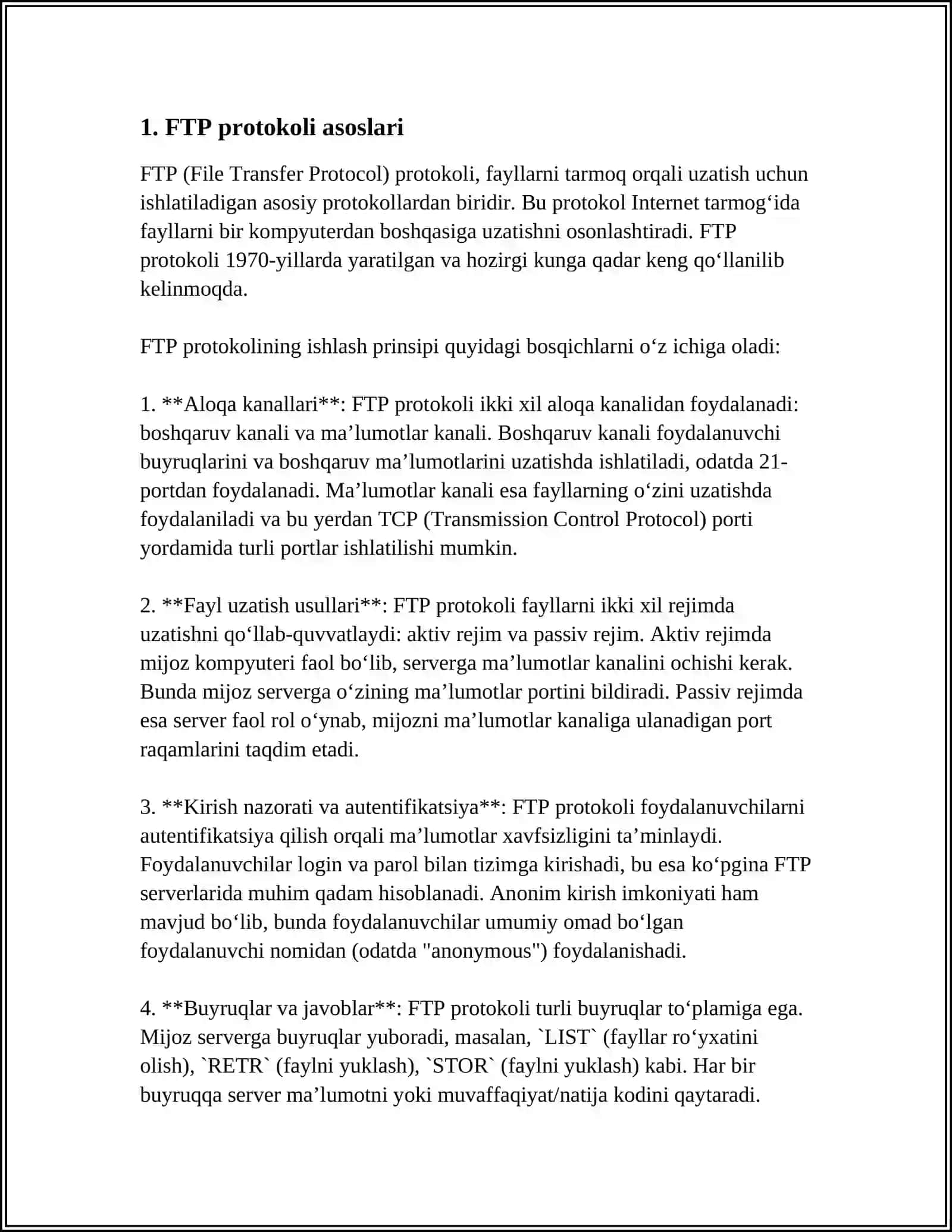 FTP Fayillarni Uzatish 3