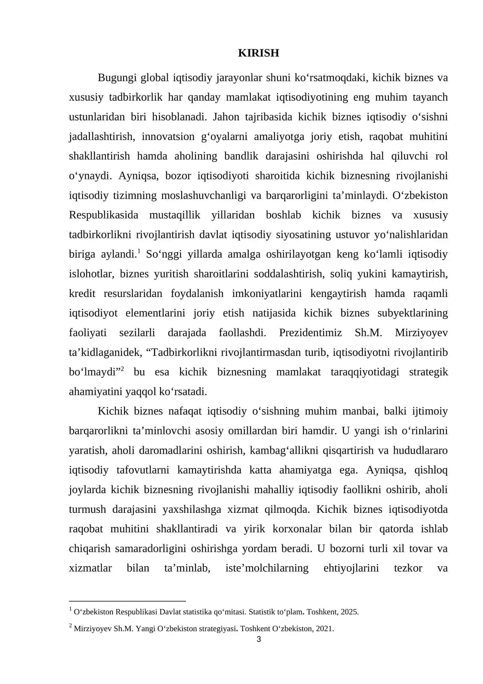 Oʻzbekiston iqtisodiyotida kichik biznesning oʻrni va roli 3
