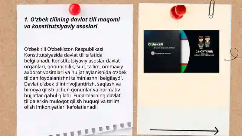 O'zbek tili - Davlat tili 3