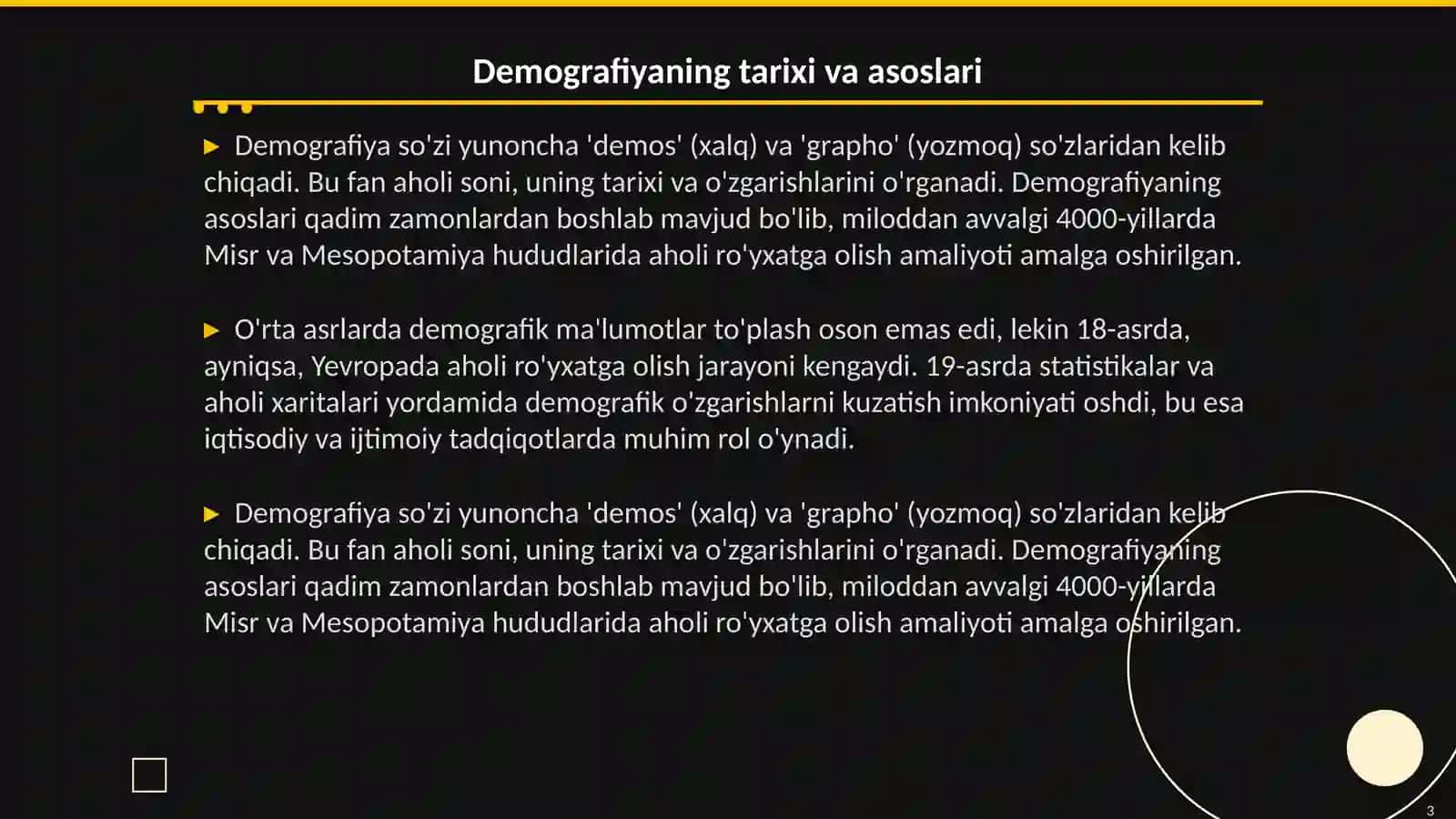 Dunyo xalqlari demografiyasi 3