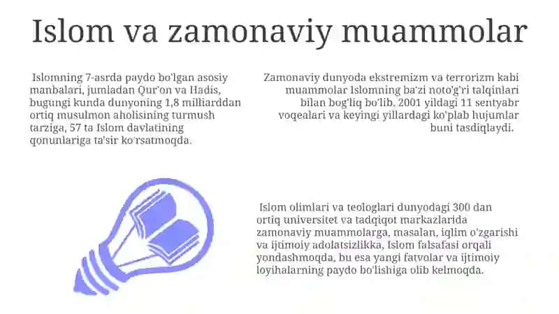 Islom dini manbalari,aqidaviy maktablari va ularning hozirgi davrdagi ahamiyati 3
