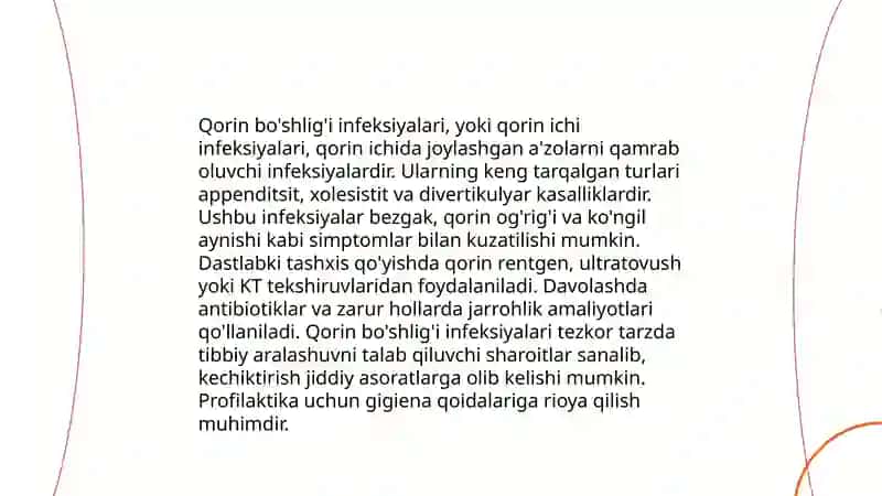 Kokrak va qorin boshliĝi xirurgik infeksiyasi 3
