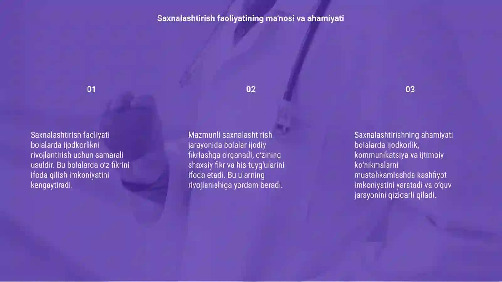 Saxnalashtirish faoliyati jarayonida bolalarda ijodkorlikni rivojlantirish metodlari 3