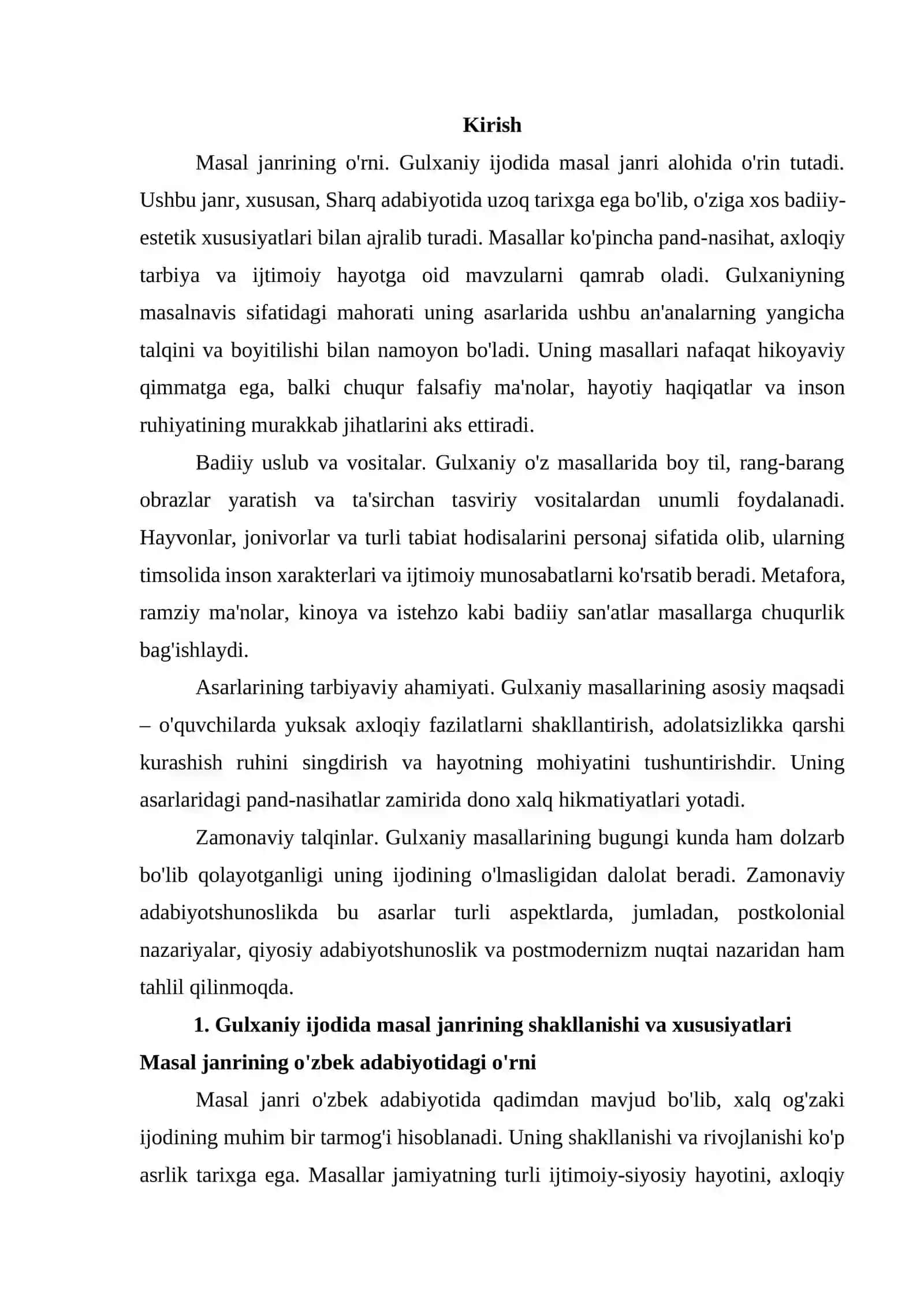 Gulxaniy ijodida masallar badiiyati 3