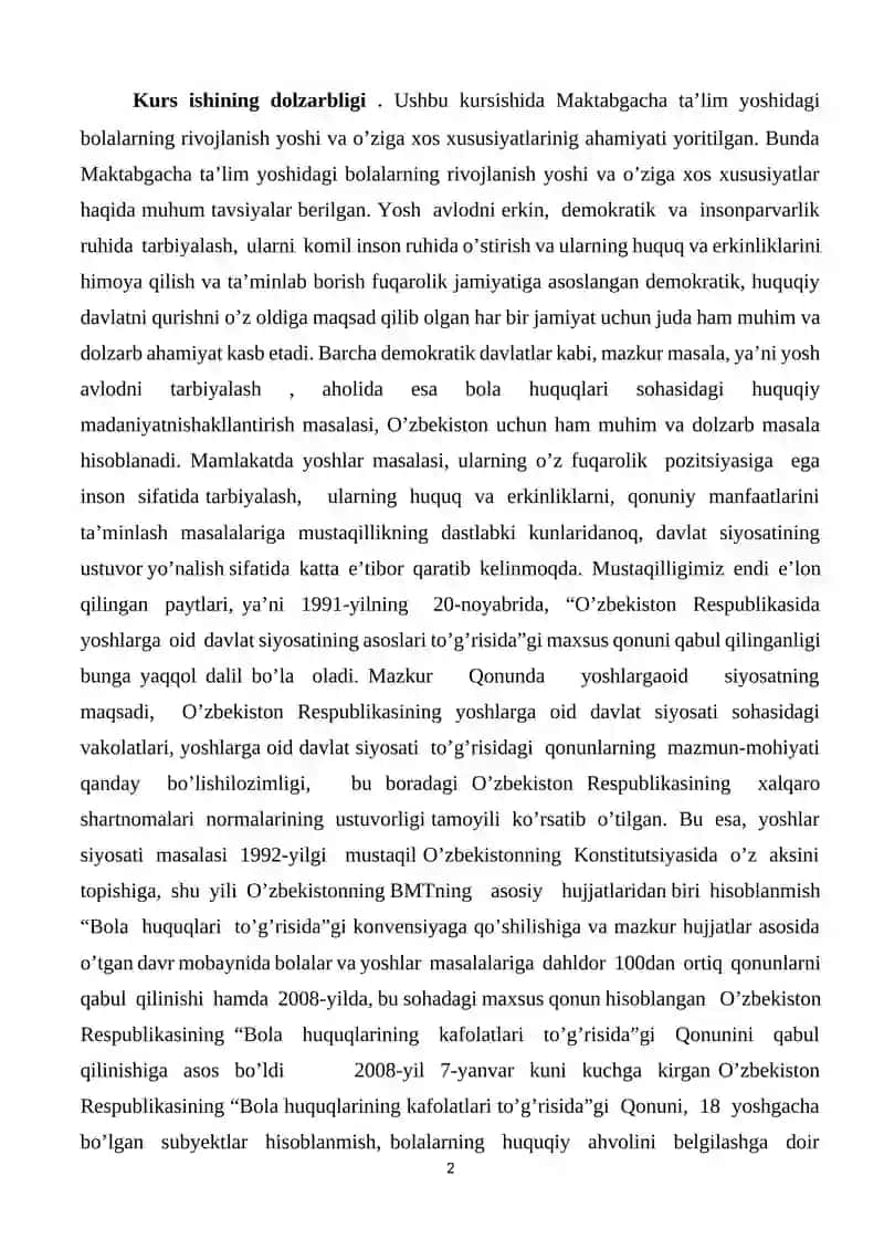 “MAKTABGACHA YOSH DAVRLARINING O’ZIGA XOS XUSUSIYATLARI. O’RTA GURUH BOLALARI(4-5 YOSHLI BOLALAR)NING RIVOJLANISH XUSUSIYATLARI ” 3