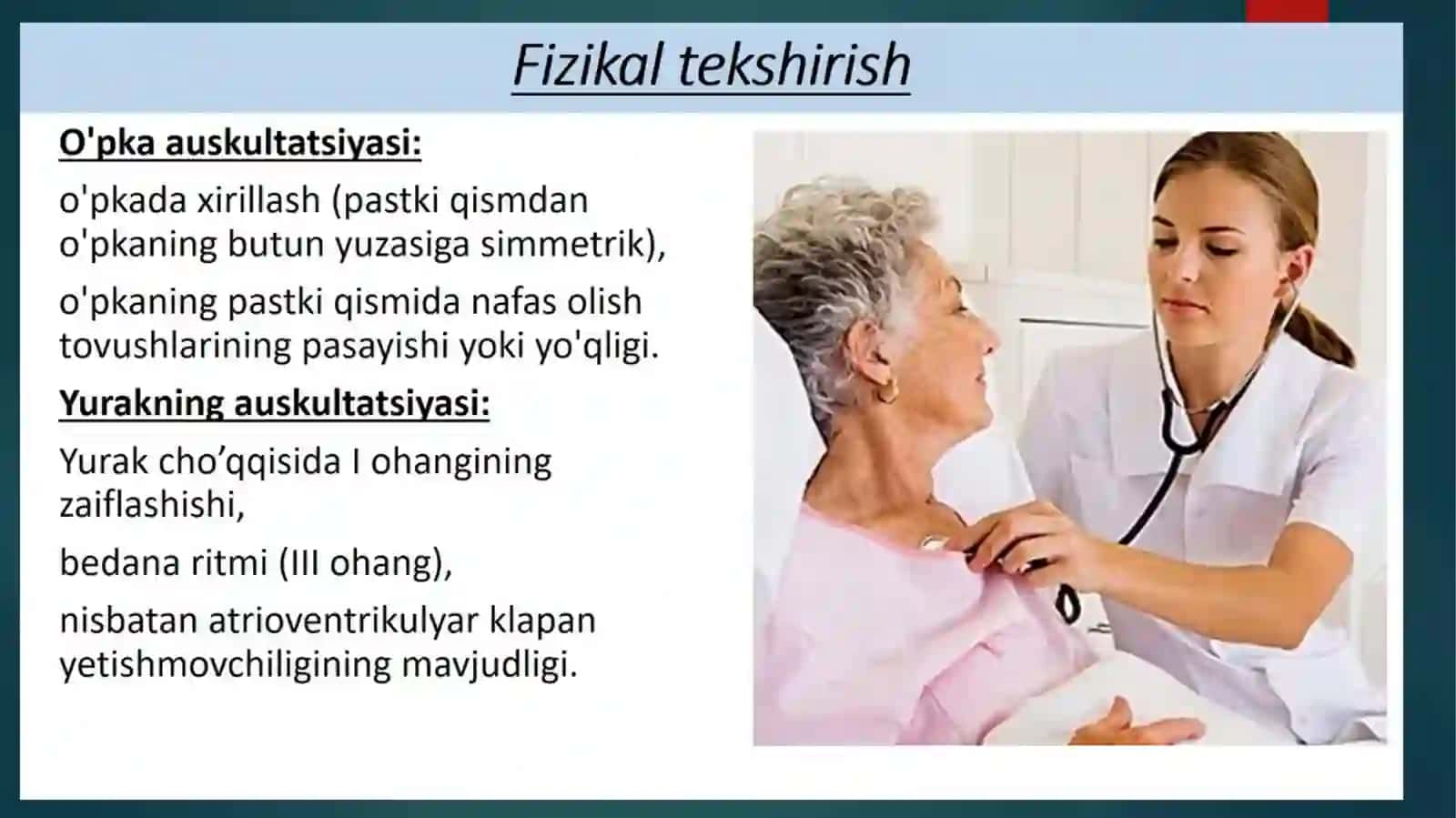 Qonaylanish sistemasining tekshirish usullari bilan tanishish 3
