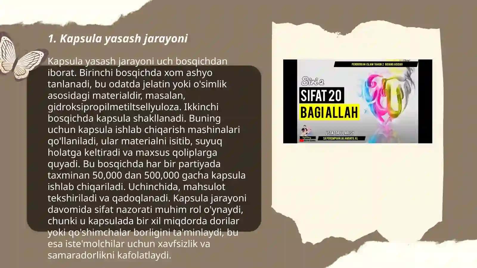 Kapsulalar. Asbob-uskunalar. Jelatin qobig'ining sifatiga ta'sir qiluvchi omillar. Kapsül sifatini nazorat qilish 3