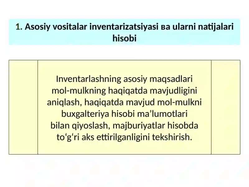 Asosiy vosita va nomoddiy aktivlar hisobi 3