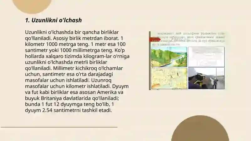 O‘lchash turlari 3