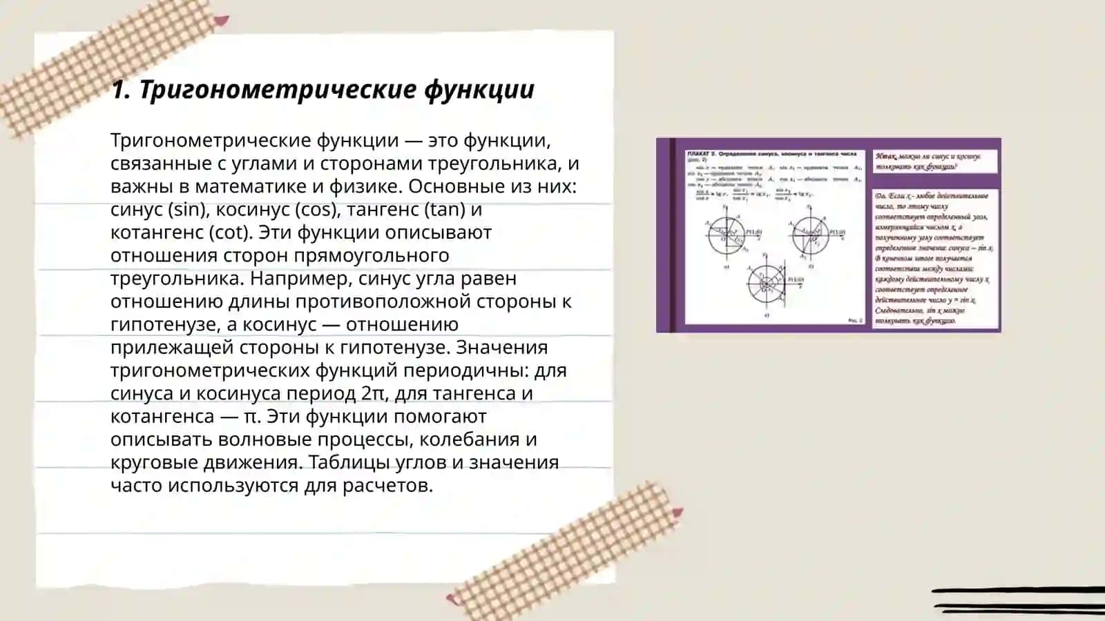 Тригонометрические функции 3