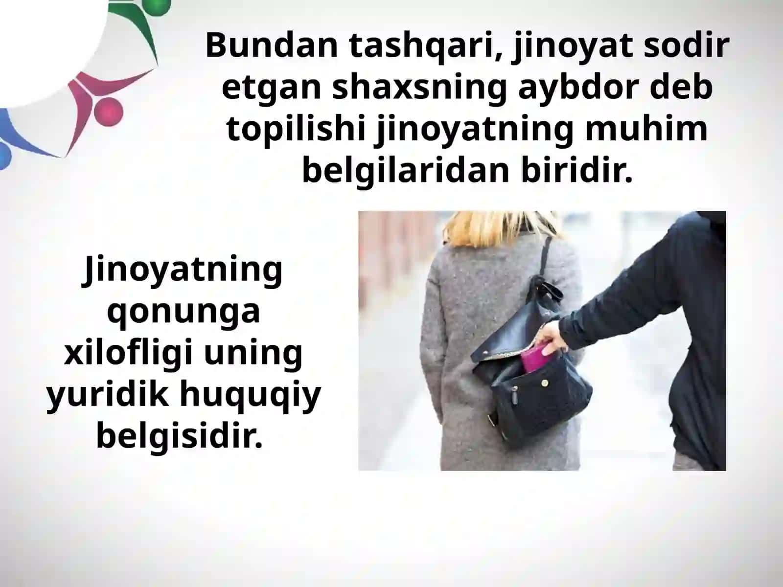 11-sinf Huquq fanidan Jinoyat belgilari dars taqdimoti 3