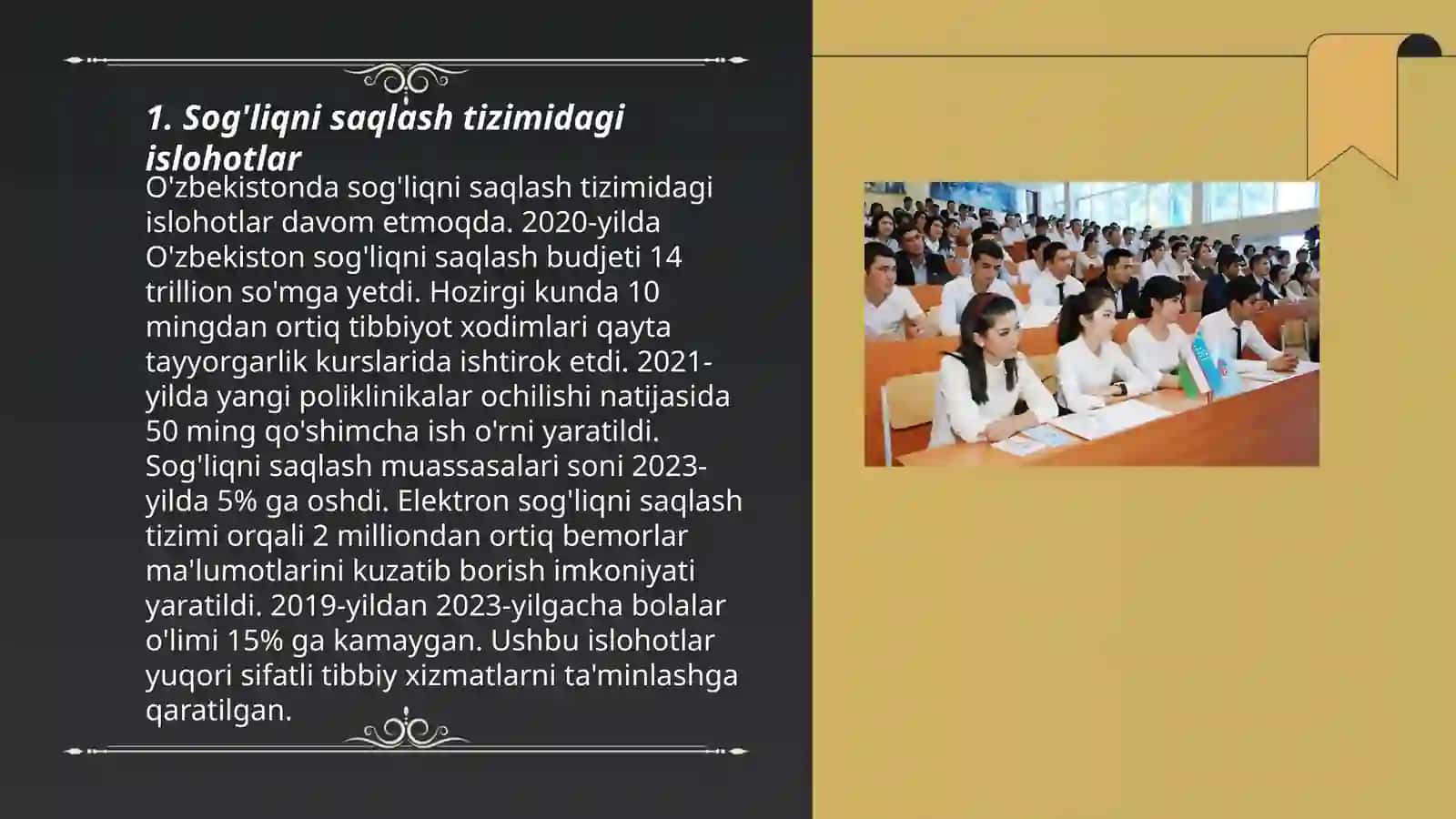 Sog'liqni saqlash tizimidagi islohotlar 3