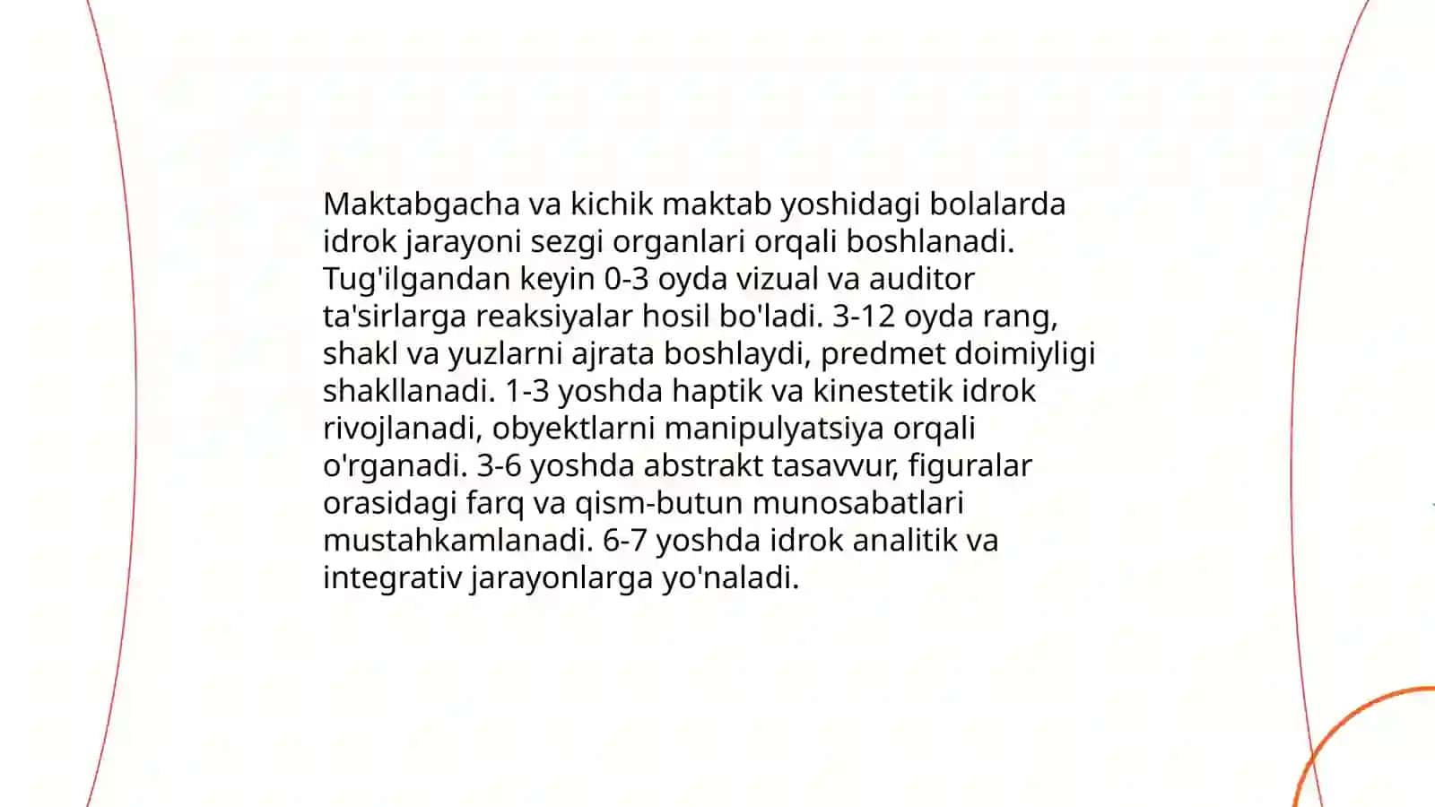 Maktabgacha va kichik maktab yoshidagi bolalarning psixologik jarayonlari 3