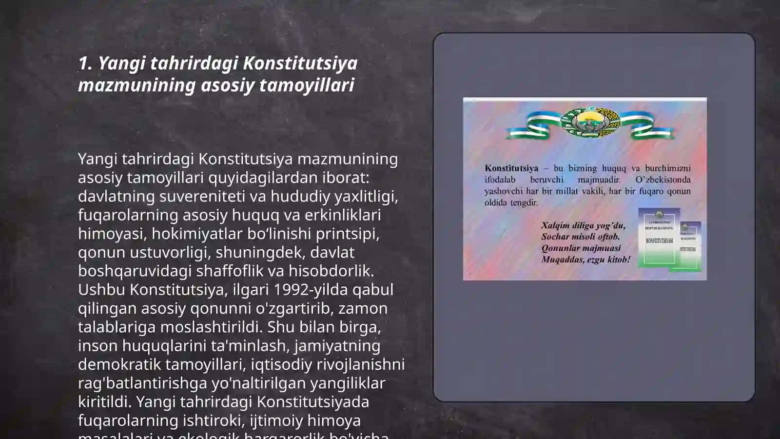 Yangi tahrirdagi Konstitutsiyaning mazmun mohiyati va qilinish bosqichlari 3