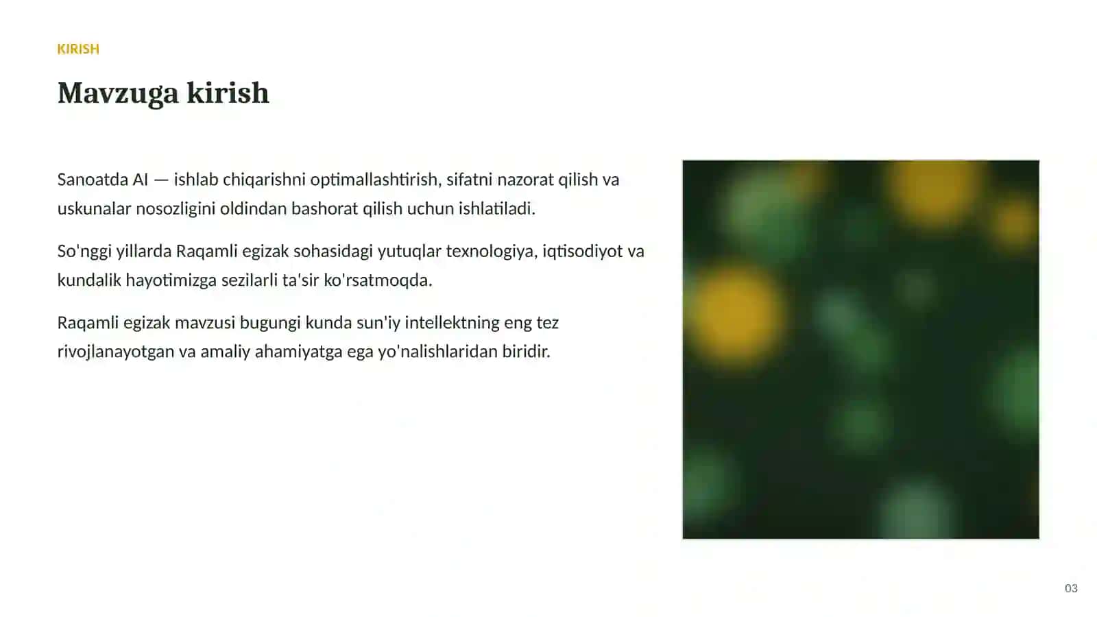 AI SANOAT VA ISHLAB CHIQARISHDA Raqamli egizak 3