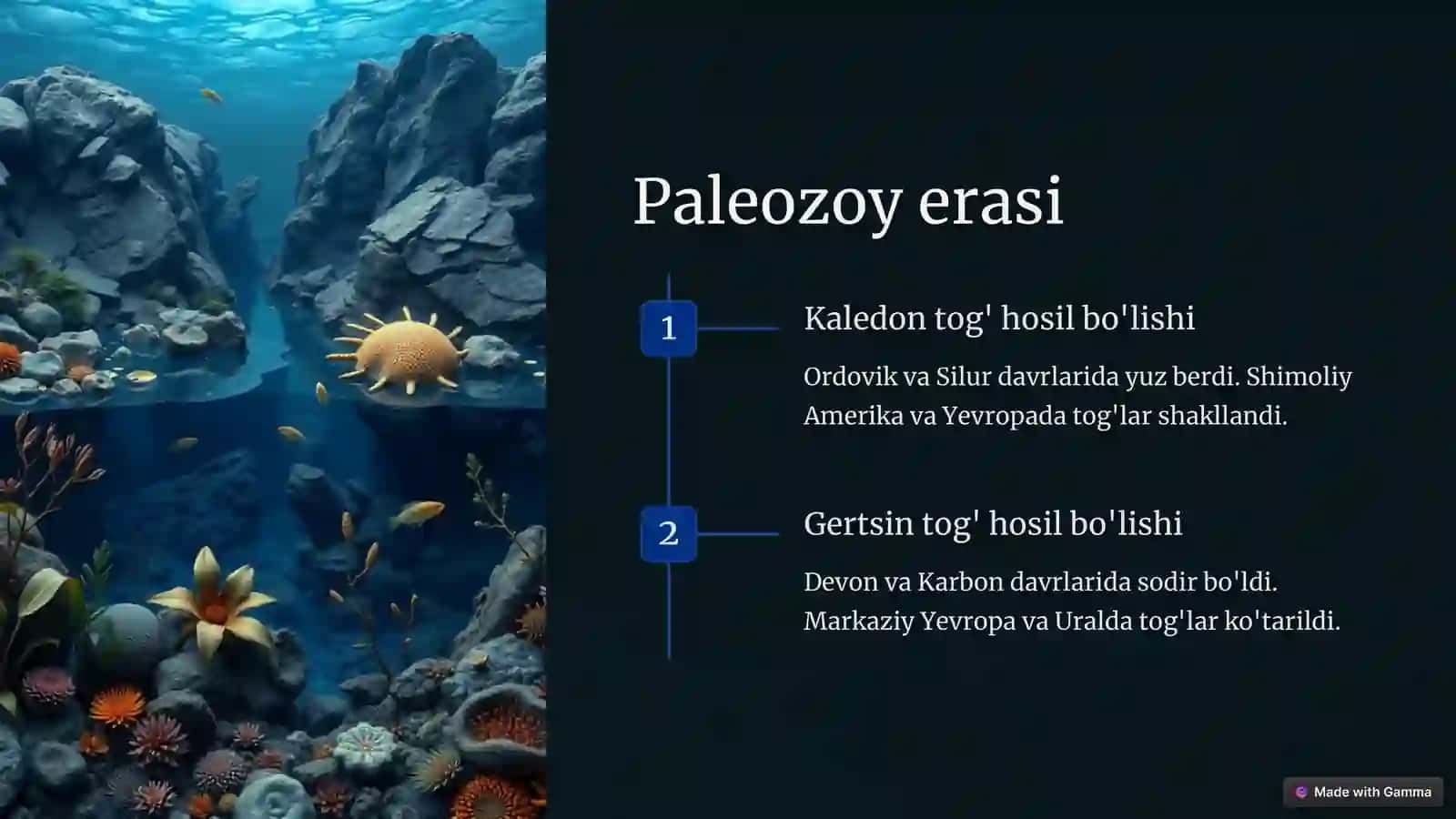 Geoxronologik jadval va tog' hosil bo'lish bosqichlari 3