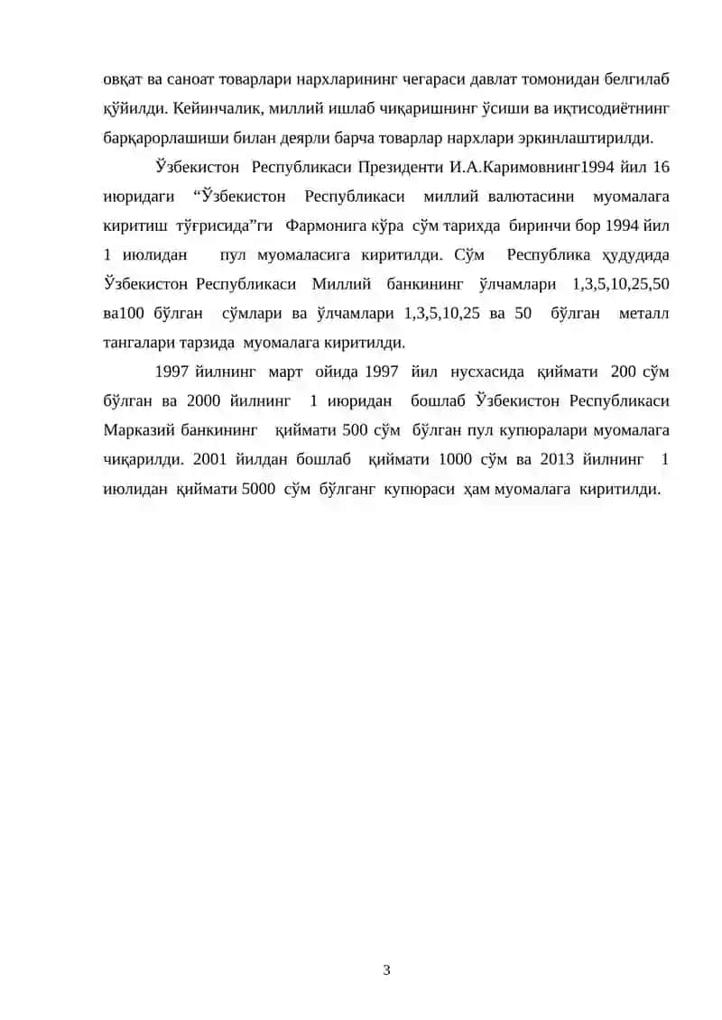 PUL VA UNI VAZIFALARI 3