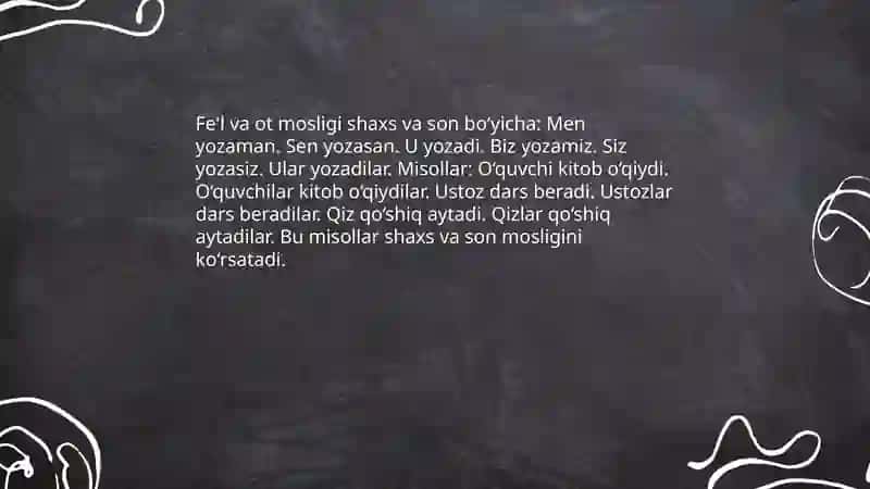 Moslik va munosabatga oid misollar 3
