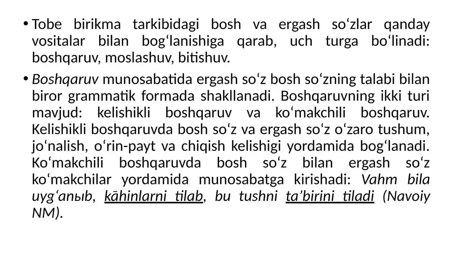 So‘zbirikmasi va gap. Gap bo‘laklari. Gap turlari 3