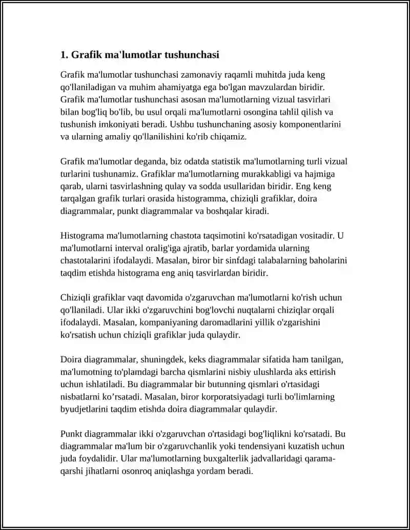 GRAFIK MALIMOTLAR BILAN ISHLASH TEXNALOGIYASI GRAFIK MALIMOTLARNI VA ULARNI TURLARI 3