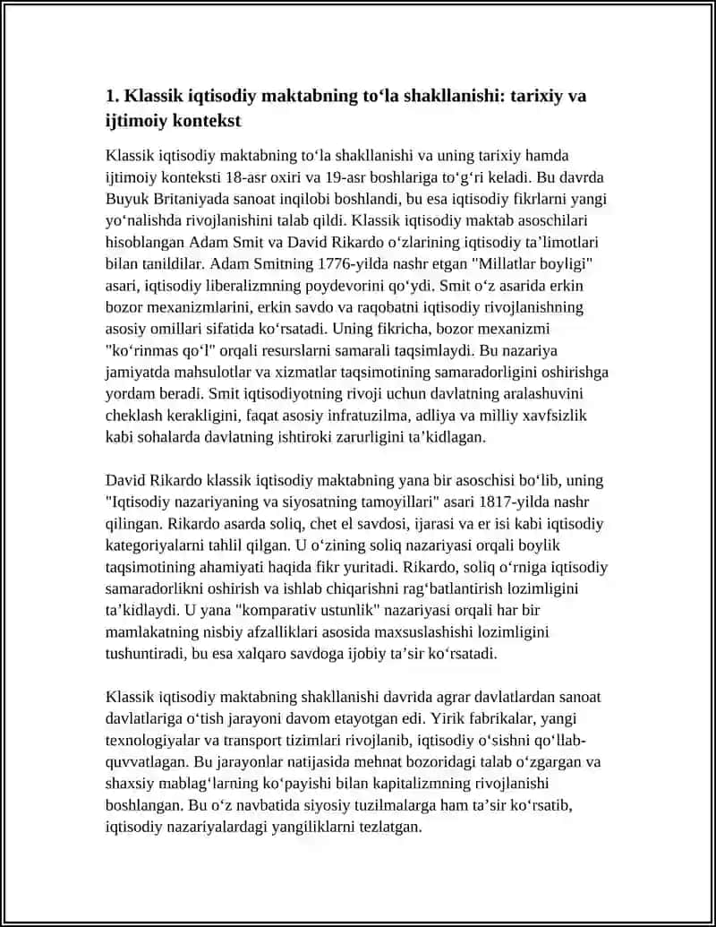 Klassik iqtisodiy maktabning to‘la shakllanishi 3
