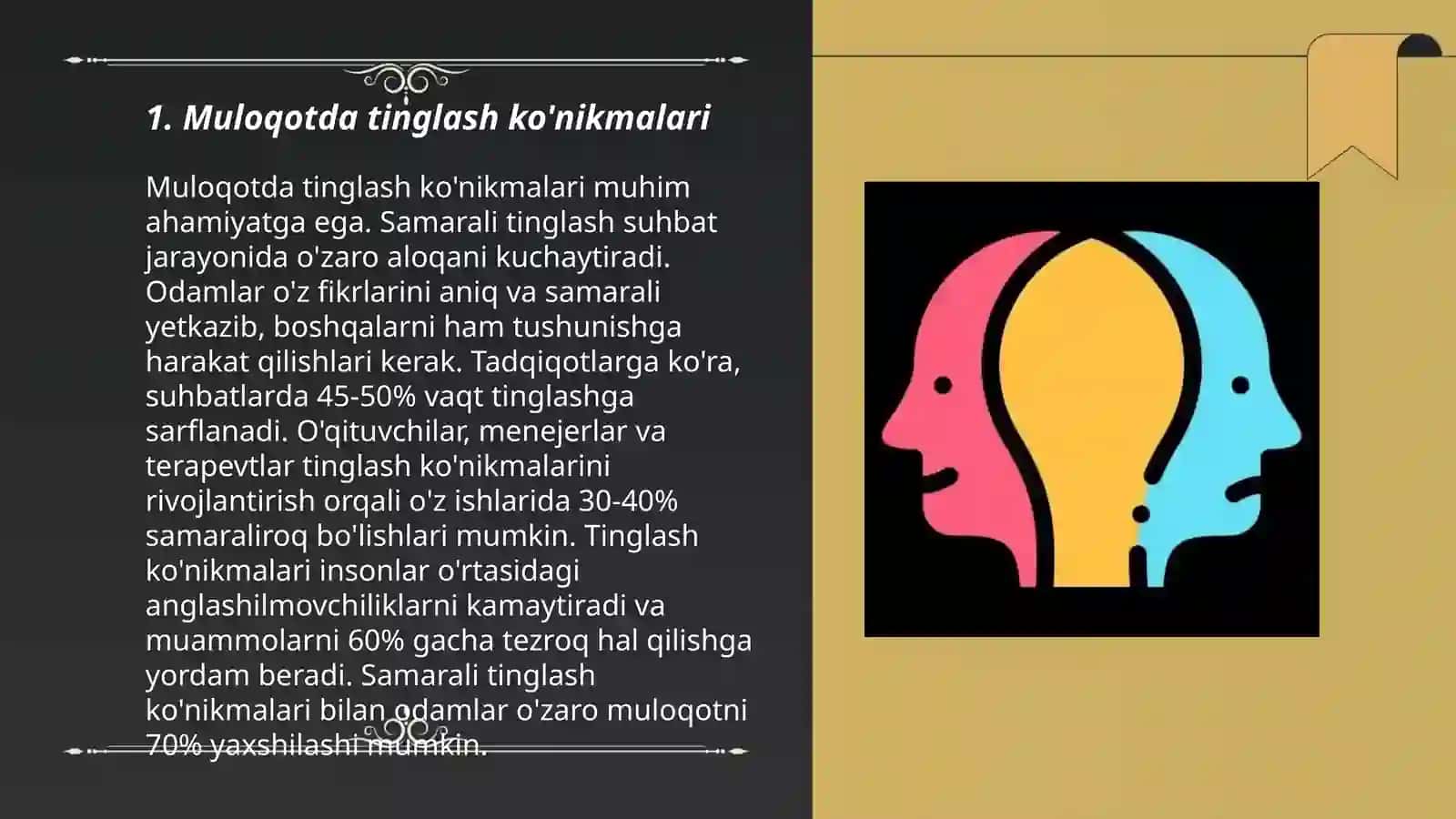 Muloqotda tinglash ko'nikmalari 3