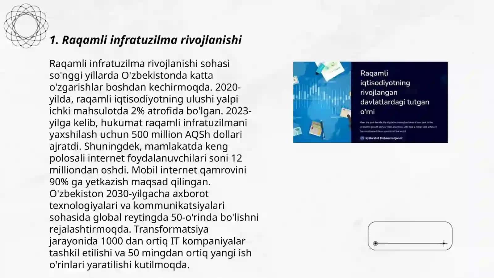 Raqamli infratuzilma rivojlanishi 3