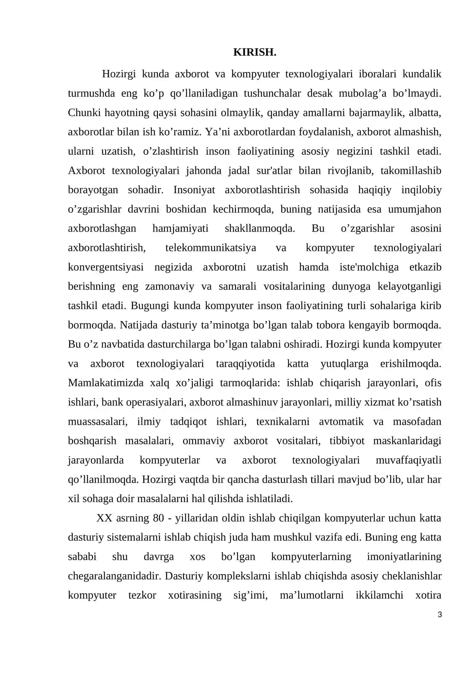 Dasturlash asoslari kurs ishi 3