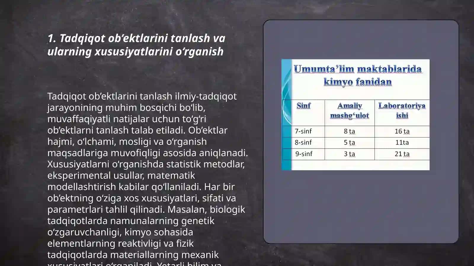 Biologiyadan labaratoriya mashg'ulotlarini tashkil etish va o'tkazish metodikasi 3