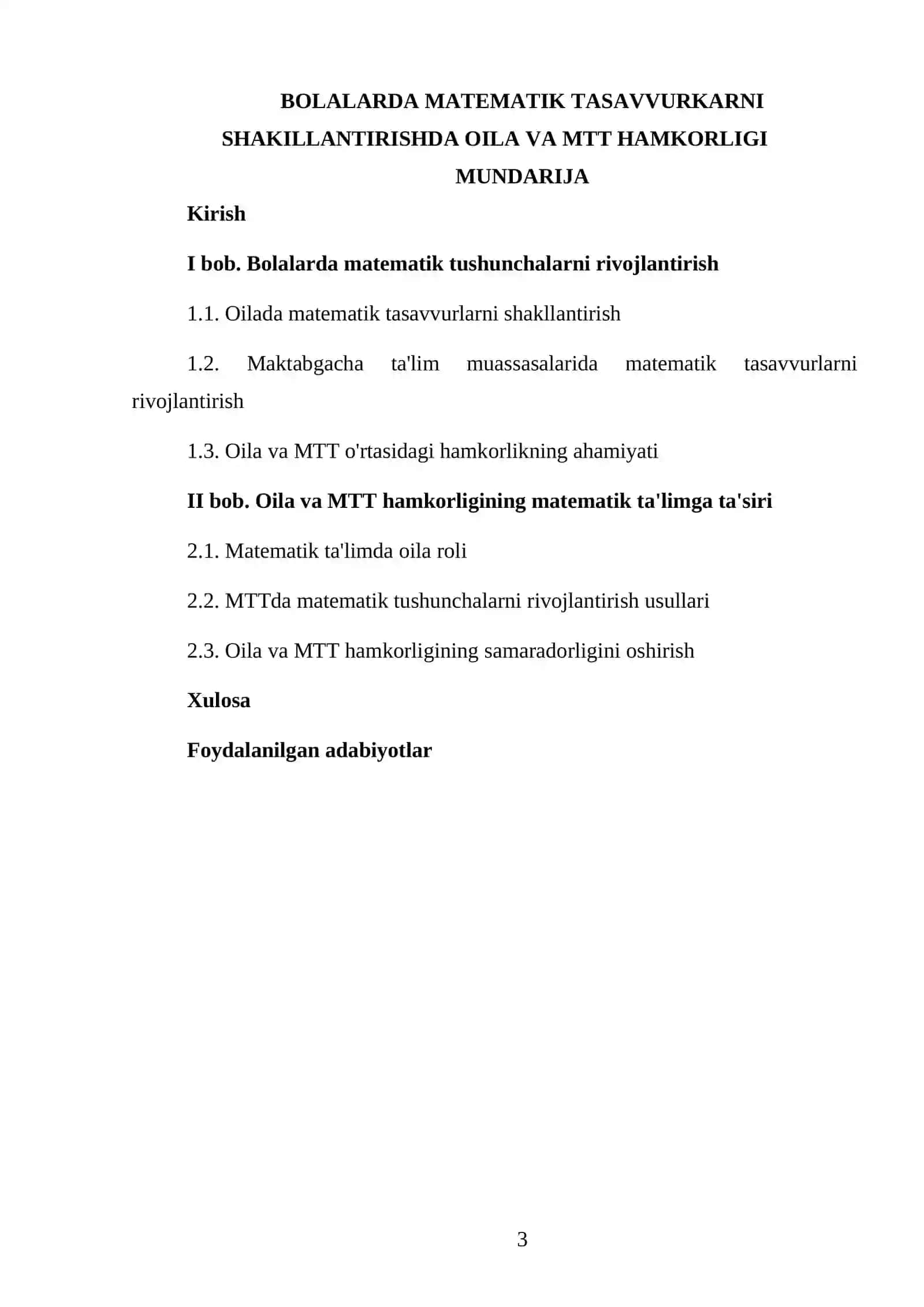 Bolalarda Matematik Tasavvurlarni Shakillantirishda Oila va MTT Hamkorligi 3