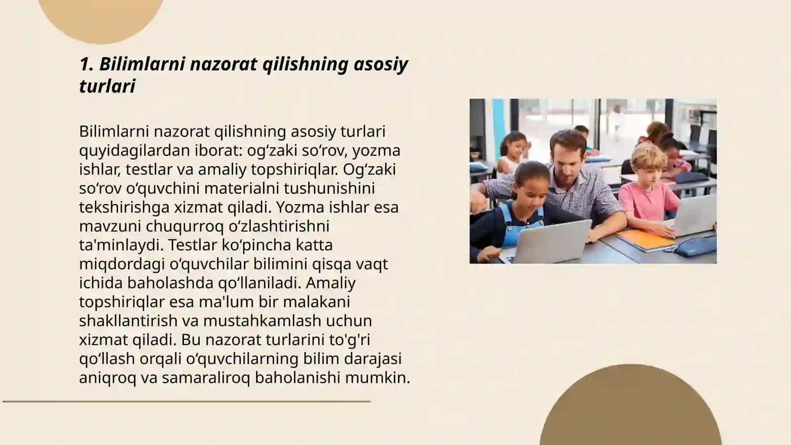 Boshlang’ich ta’limda o’quvchilarning bilim, ko’nikma va malakalarini nazorat qilish turlari 3