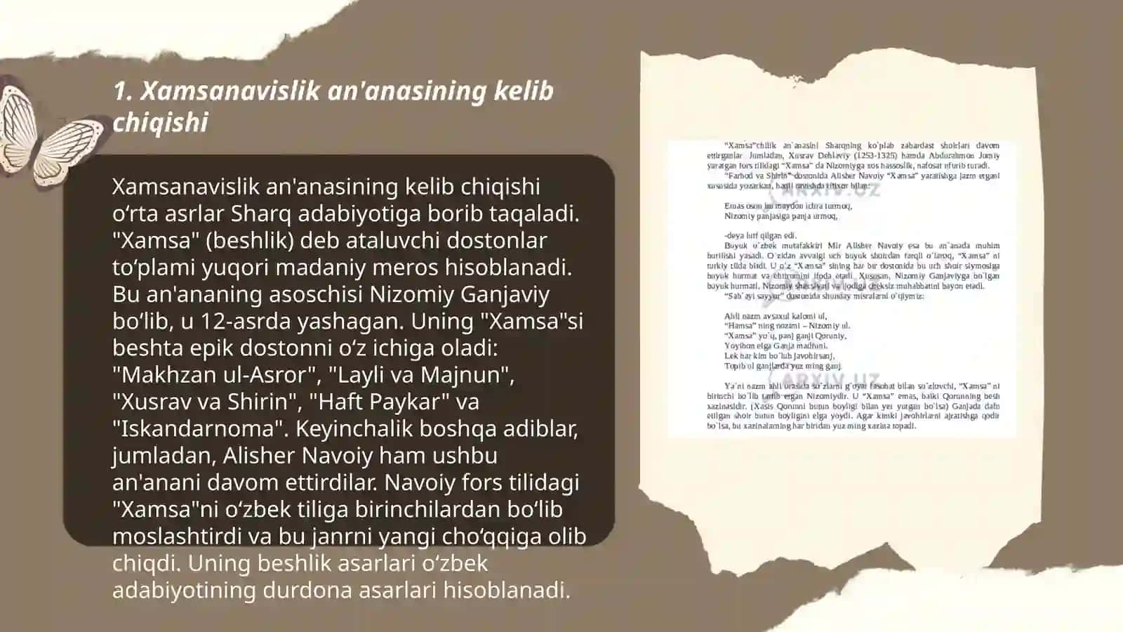 Xamsanavislik an'anasi va uning tadriji 3
