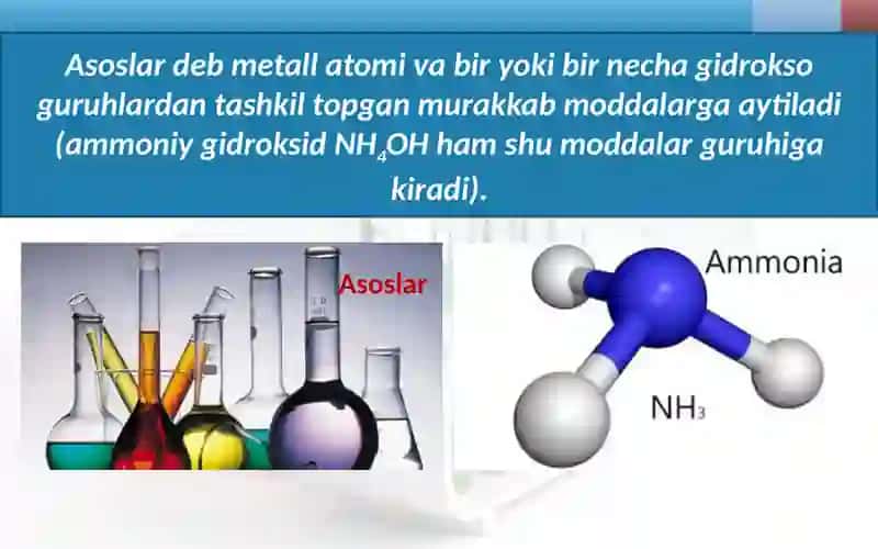 Asoslarning tarkibi, tuzilishi va nomlanishi 3