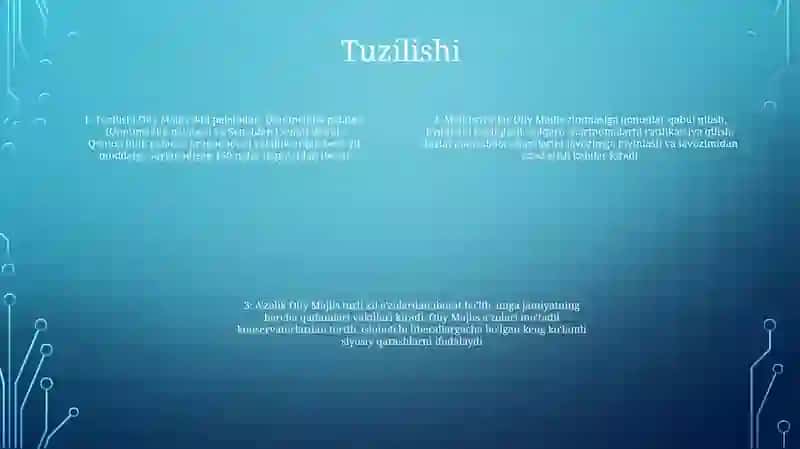 O'zbekiston Respublikasi Oliy Majlisi 3