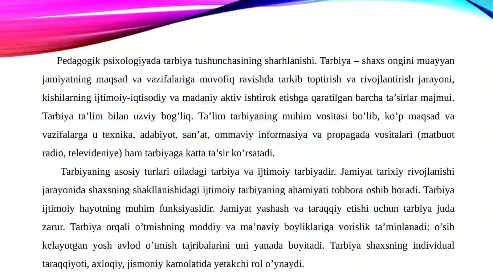 tarbiya PSIXOLOGIYASI 3