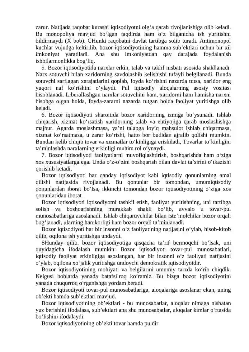 BOZOR VA UNING TUZULISHI 3