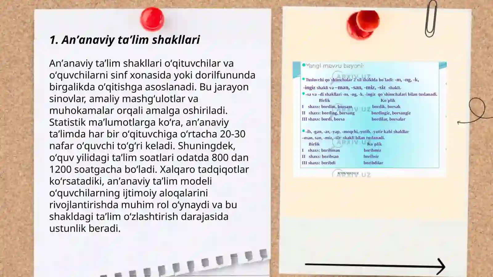Anʼanaviy taʼlim shakllari 3