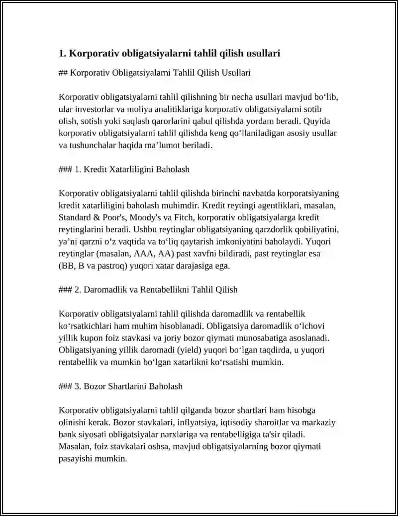 KORPORATIV OBLIGATSIYALARGA INVESTITSIYA QILISH 3