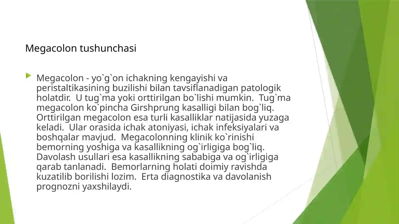 Megakolon va Girshprung kasalligida operatsiyalar 3
