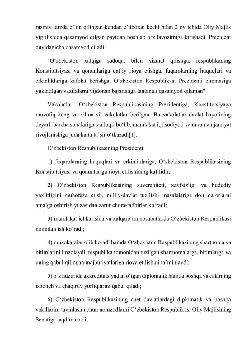 O'ZBEKISTONDA PREZIDENTLIK BOSHQARUVI TIZIMI 3