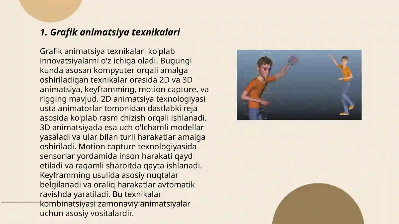 Klassik animatsiya usullari (Grafik animatsiya. Qo‘g‘irchoq animatsiyasi. Rotoskopiya) 3