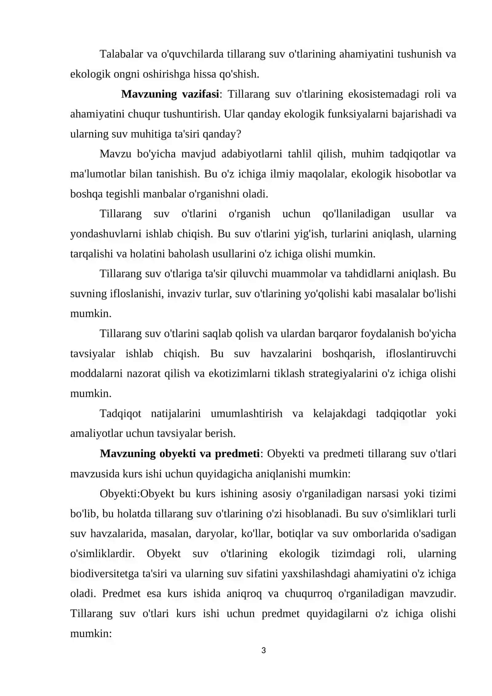 Tillarang suv o'tlar bo'limi 3
