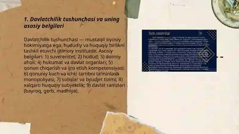 Davlatchilik holati. O’zbek davlatchiligi va uning tarixiy bosqichlari 3