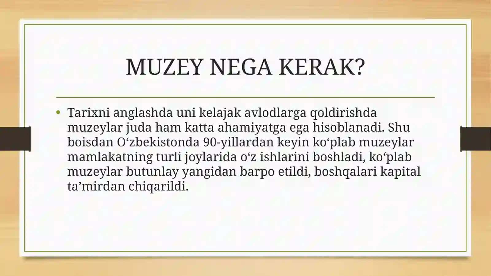 O'zbekistonda muzeylar faoliyati 3