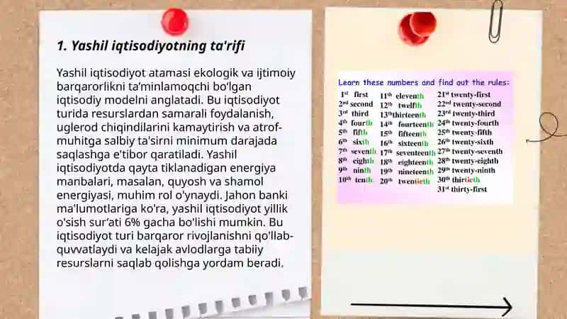 Yashil iqtisodiyotning ta'rifi 3
