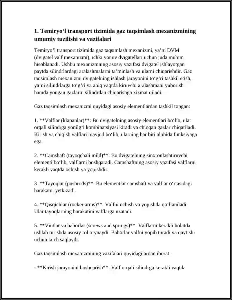 TEMIRYOL TRANSPORT TIZIMIDA GAZ TAQSIMLASH MEXANIZMNING YURITMALARI 3